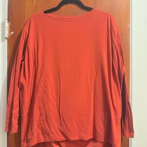 Lululemon Rust Boatneck Long Sleeve Tee